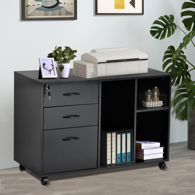 Inbox Zero 3Drawer Mobile Lateral File Wayfair